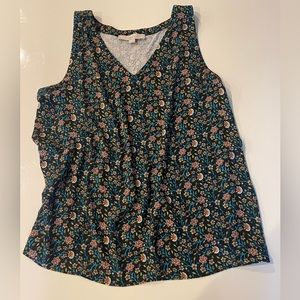 Loft Floral sleeveless Top